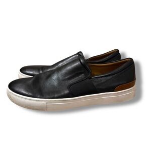 Johnston & Murphy Black Men's Sheepskin Leather Loafers Slide Slip On